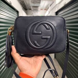 Gucci Soho Disco Bag Navy Blue Authentic
